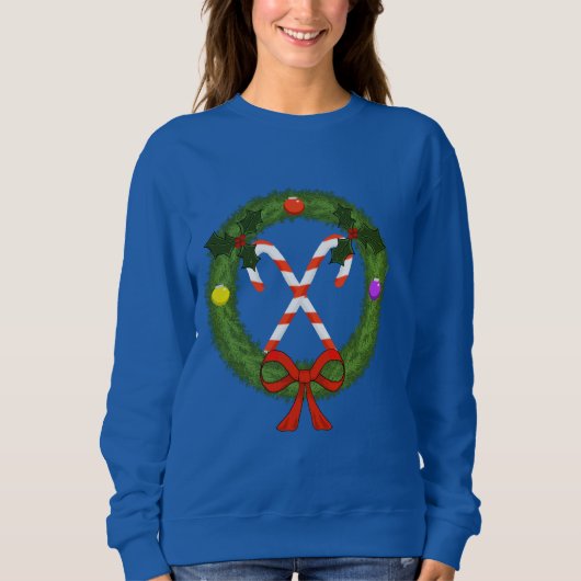 Kandriet in het Wreath Women's Sweatshirt (Voorkant)