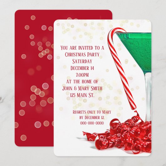 Kandriet in Martini-glas Kaart (Voorkant / Achterkant)