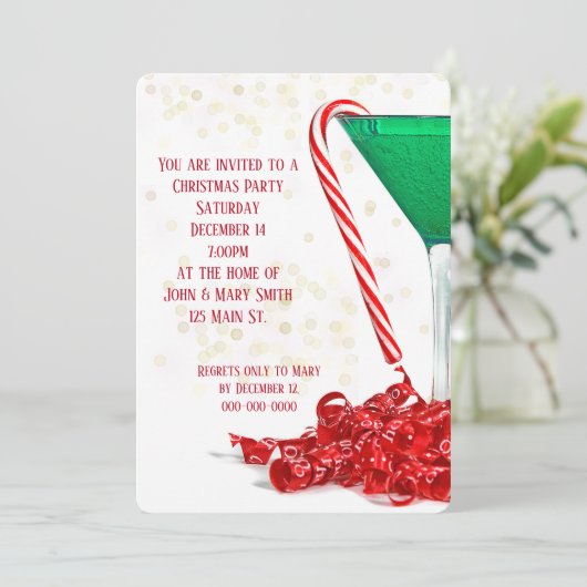 Kandriet in Martini-glas Kaart (Staand voorkant)