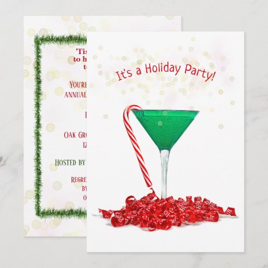 Kandriet in Martini-glas Kaart (Voorkant / Achterkant)