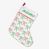 Kandriet/pepermunt op maat grote kerstsok (Voorkant (Hangend))