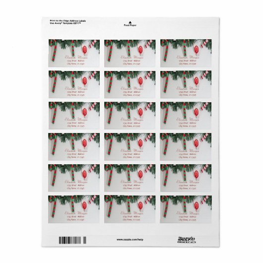 Kandriet, Pine Tree Holiday Etiket (Full Sheet)