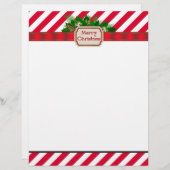 Kandrietband kerstbriefhoofd (Voorkant / Achterkant)