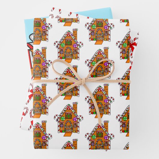 Kandrietjes, kerstmis in Gingerbrood Inpakpapier Vel (In situ)