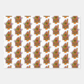 Kandrietjes, kerstmis in Gingerbrood Inpakpapier Vel (Voorkant)