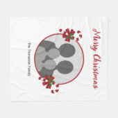 Kandrietjes met aangepaste fotosjabloon en tekst fleece deken (Voorkant (Horizontaal))