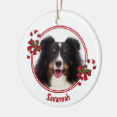 Kandrietjes met aangepaste fotosjabloon en tekst keramisch ornament (Links)