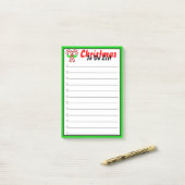 Kandrietkerstmis om lijst te doen post-it® notes (Op bureau)