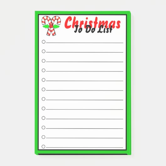 Kandrietkerstmis om lijst te doen post-it® notes (Voorkant)