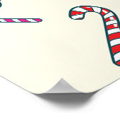 Kandrietmonogram kerstmis spectaculaire Barrel Poster (Hoek)