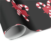 Kandrietpapier met kerstinslag, zwart kerstpapier cadeaupapier (Rol Hoek)