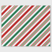 Kandrietrode, groene en witte stropen cadeaupapier (Vlak)