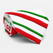 Kandrietstrepen, rood, groen en wit stropdas (Opgerold)