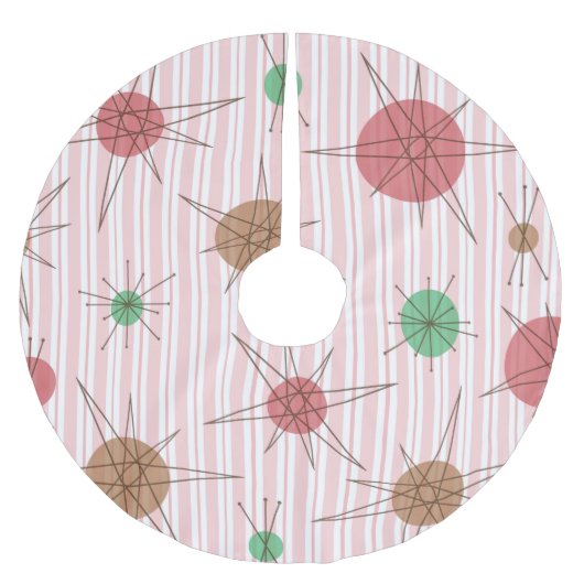 Kandrietstrepen van het atoomtijdperk kerstboom rok (Voorkant)