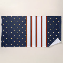 Kandrietstrips en pooldots handdoeken