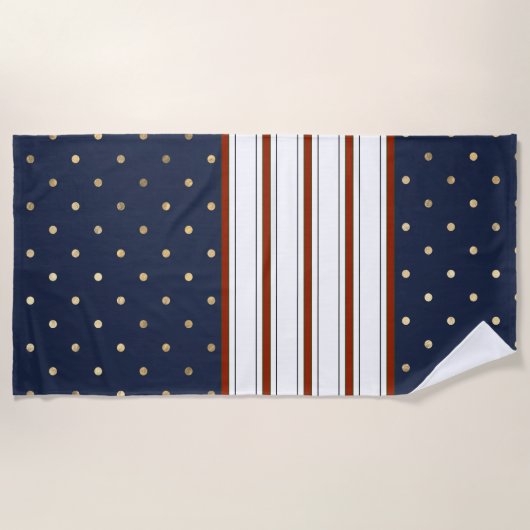 Kandrietstrips en pooldots handdoeken (Voorkant)