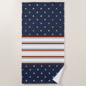 Kandrietstrips en pooldots handdoeken (Voorkant)