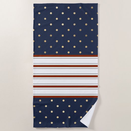 Kandrietstrips en pooldots handdoeken (Voorkant)