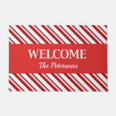 Kandrietstrips met gepersonaliseerde tekst deurmat (Voorkant)