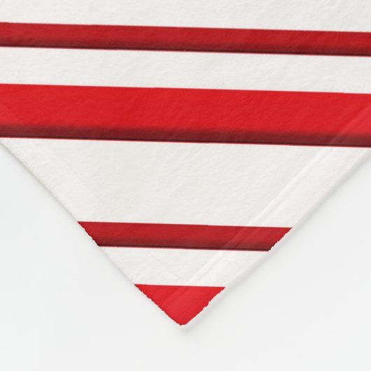 Kandrietstrips, pepermunt, rood en wit fleece deken (Hoek)