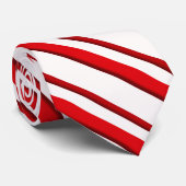 Kandrietstrips, pepermunt, rood en wit stropdas (Opgerold)