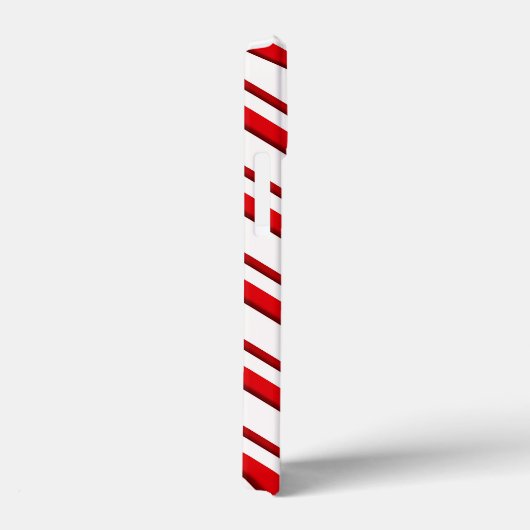 Kandrietstrips, Peppermint Red en White Case-Mate iPhone Case (Achterkant / Rechts)