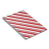 Kandrietstrips, Peppermint Red en White Notitieboek (Rechterzijde)