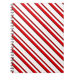 Kandrietstrips, Peppermint Red en White Notitieboek