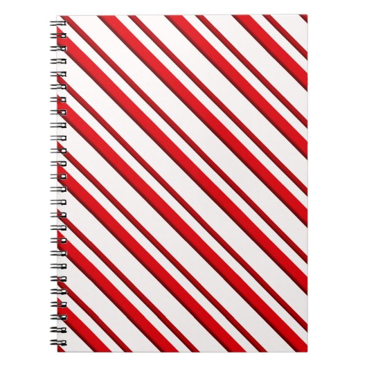 Kandrietstrips, Peppermint Red en White Notitieboek (Voorkant)