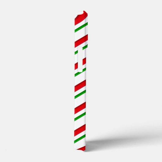Kandrietstrips, rood, groen en wit Case-Mate iPhone case (Achterkant / Rechts)