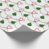 Kandrietsuiker houdt van kerstpapier cadeaupapier (Hoek)