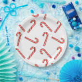 Kandriettekening in rood-groen wit papieren bordje (Feest)