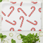 Kandriettekening in rood-groen wit theedoek (Gevouwen)