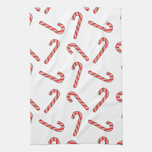 Kandriettekening in rood-groen wit theedoek (Verticaal)