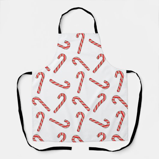 Kandriettekening in rood wit Schort (Voorkant)