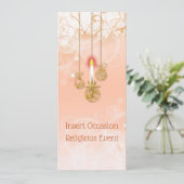 Kandroesroos met kerstblaaslicht kaart (Staand voorkant)