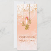 Kandroesroos met kerstblaaslicht kaart (Voorkant)