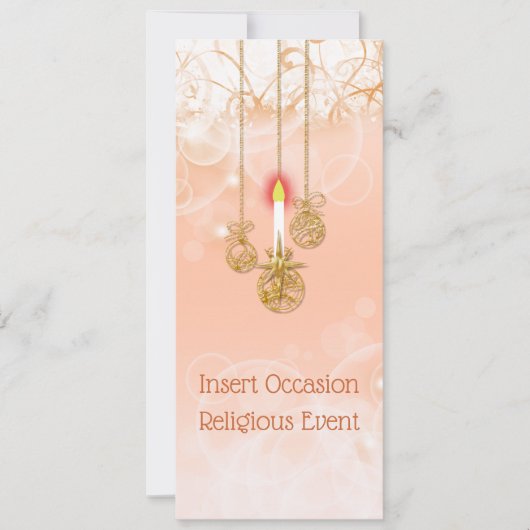 Kandroesroos met kerstblaaslicht kaart (Voorkant)