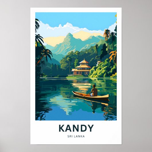 Kandy Sri Lanka Reisprint Poster (Voorkant)