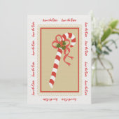 Kandycane bewaart de Datum Uitnodiging/Aankondigin Kaart (Staand voorkant)