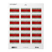 Kandycanpatroon blauwe retouradreslabels etiket (Full Sheet)