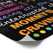 Kandyland-Baby shower-bordbord Poster (Hoek)