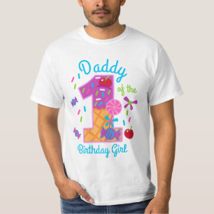 Kandyland Papa van de eerste vogellolly T-shirt