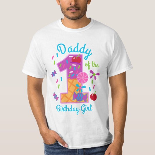 Kandyland Papa van de eerste vogellolly T-shirt (Voorkant)