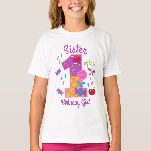 Kandyland zuster van de eerste vogellolly t-shirt (Voorkant)
