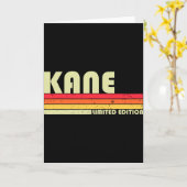 Kane geschenknaam gepersonaliseerd grappig retro v kaart (Gele Bloem)