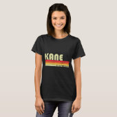 Kane geschenknaam gepersonaliseerd grappig retro v t-shirt (Voorkant volledig)