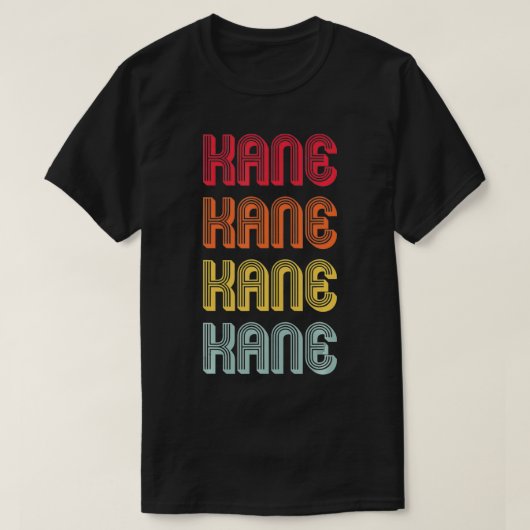 KANE Gift Surname Funny Retro  80's verjaardag T-shirt (Design voorkant)