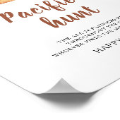 Kaneel broodje - fopspeen jacht baby shower spel poster (Hoek)