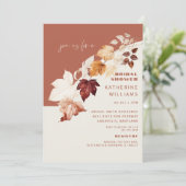 Kaneel & Cream Herfst Botanisch Vrijgezellenfeest Kaart (Staand voorkant)